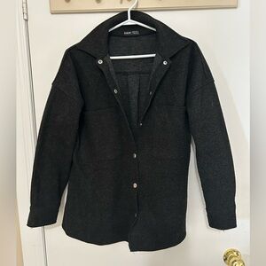 SHEIN Dark Gray Utility Jacket for Women